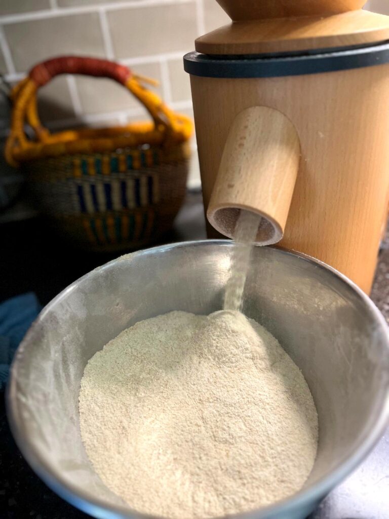 fresh milled flour, grain mill
